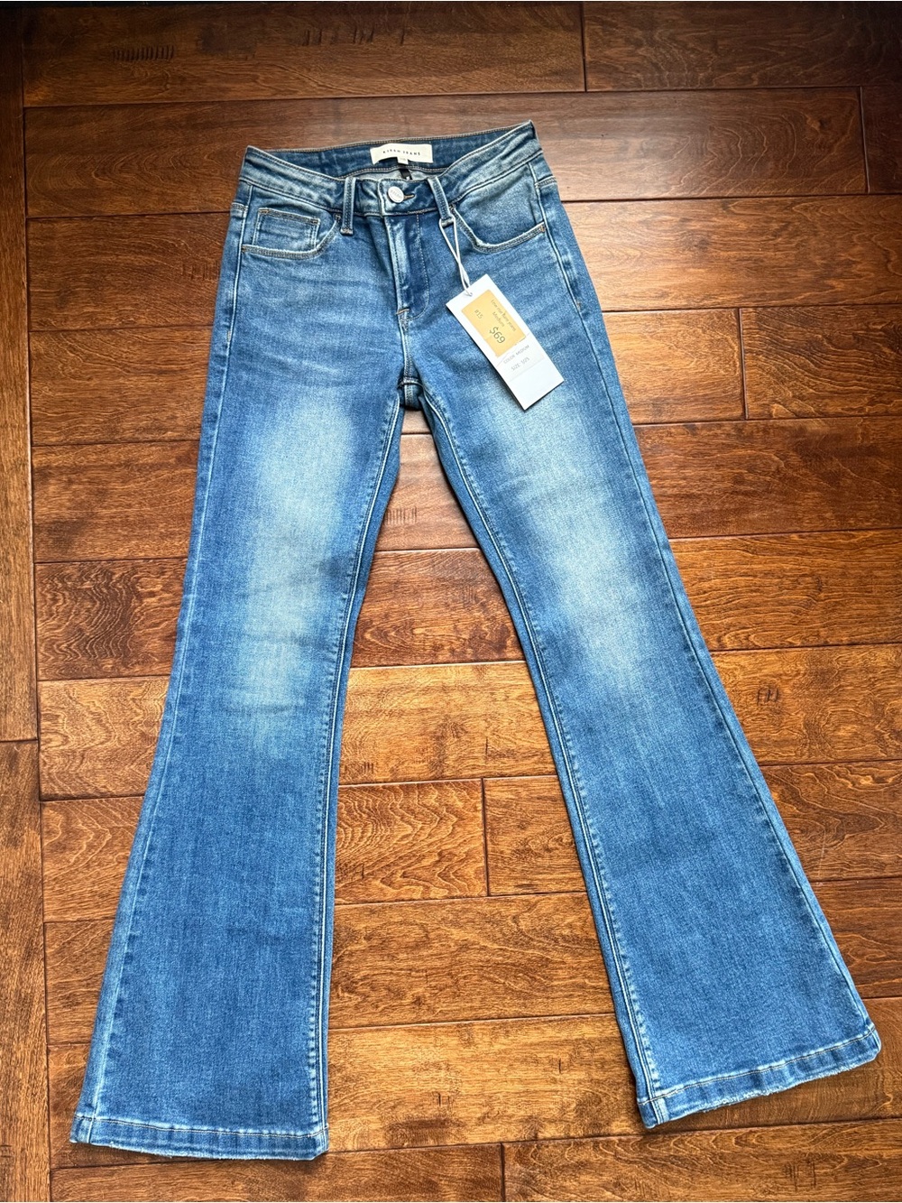 High-Rise Blue Flare Jeans — Women’s Wide Leg